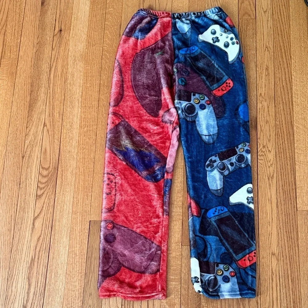 Kids Pajama Bottoms with Game Controller Print